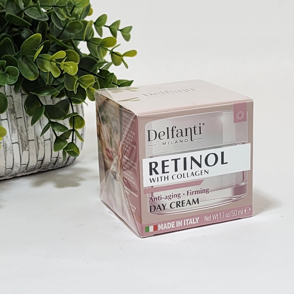 Delfanti Retinol with Collagen Anti-Aging Firming Day Cream 1.7 oz Made in Italy